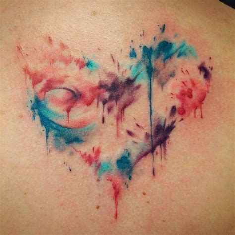 Beautiful Colourful Wrist Tattoo Watercolor Heart Tattoos Watercolor