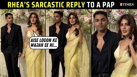 Rhea Chakraborty Gives An Epic Reply After Pap Says Nice Jodi As She