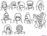 Akatsuki Naruto Coloring Draw Drawing Step Members Pencil Pages Anime Dragoart Getdrawings Comments Color Comment Coloringhome sketch template