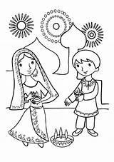 Diwali Colouring Coloring Pages Kids Happy Diya Celebrate Printable Sketches Print Getcolorings Netart Celebrating Template Card Sketch Malaysia Color Getdrawings sketch template