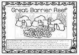 Reef Barrier Great Sheet Coloring Australian Landmark Pg Information sketch template
