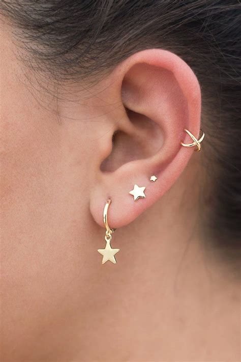 pin  daiana  outfit ear piercing  women ear jewelry silver