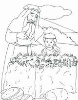 Abraham Coloring Pages Altar Bible Isaac Drawing Genesis Story Sarah Para Colorear Characters Kids Character Sheets Niños Ot Born Biblical sketch template