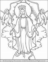 Rosary Glorious Mysteries Coronation Thecatholickid Getdrawings Crowned sketch template