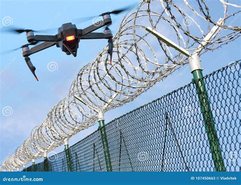 drone security  state border  restricted area stock image image  flight crime