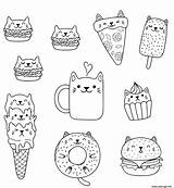 Chats Macarons Glace Colorier Archivioclerici Licorne Coloriages Jecolorie sketch template
