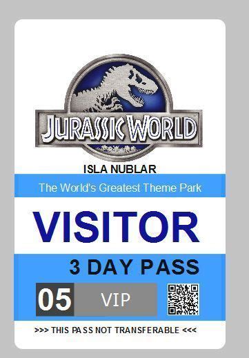 printable jurassic park id badge template   templates art