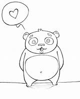 Panda Coloring Pages Bear Printable Chibi Kids Cute Template sketch template