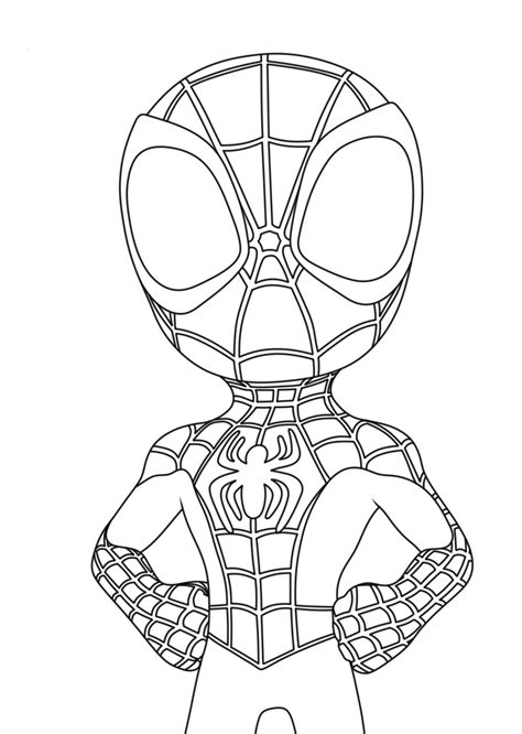 spidey peter parker coloring page