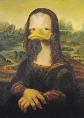 Postcard De 1712474 Mona Lisa With A Duck Face