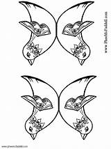 Coloring Birds Two Large Printable Pages sketch template