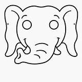 Elephant Elefante Mascaras Colorear sketch template