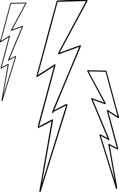 lightning bolt coloring pages