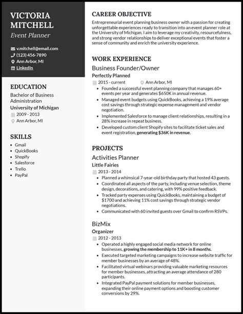 business owner resume examples templates edit  small