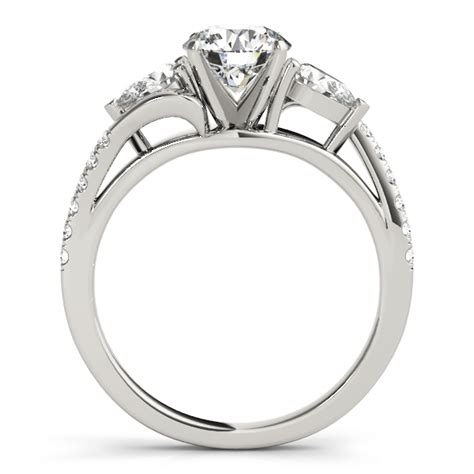 Split Shank 3 Stone Engagement Ring Custom Jewelry