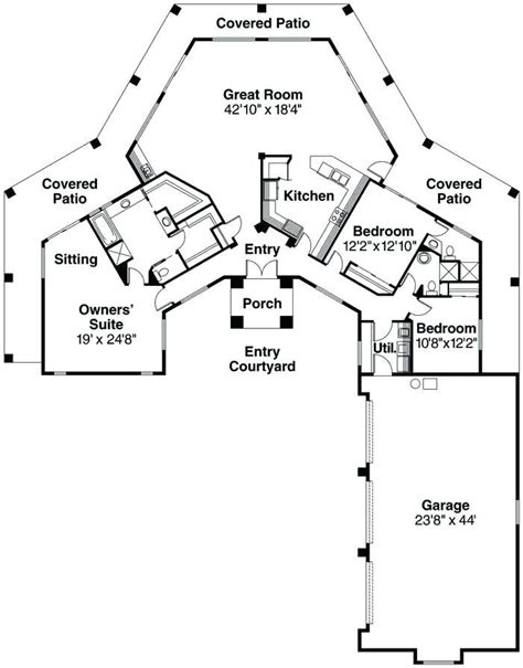unique  ranch house plan  gallery ranch house plans  shaped house plans