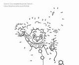 Dot Clown sketch template