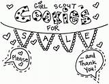 Scout Girl Coloring Pages Cookie Printable Daisy Count Leaf Scouts Sheets Cookies Leader Brownie Sign Color Brownies Makingfriends Girls Sales sketch template