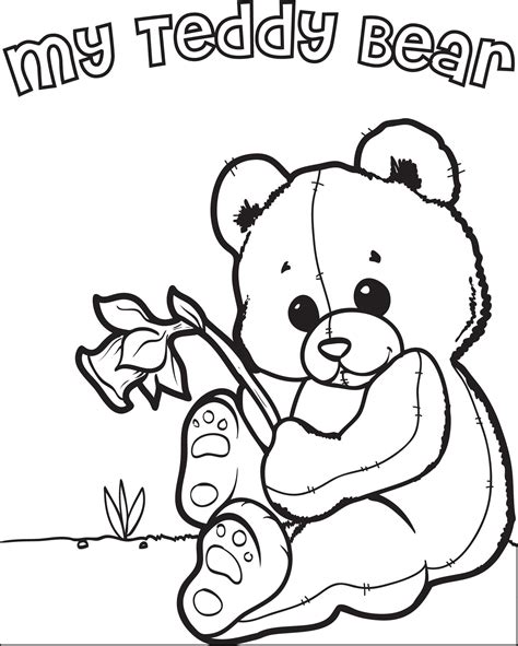 teddy bear printable coloring pages printable word searches