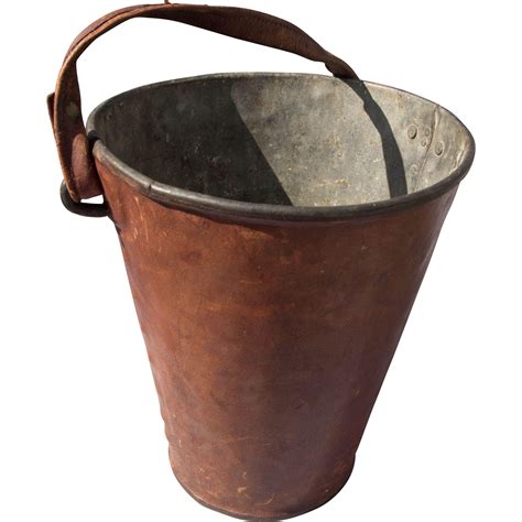 antique fire leather fire bucket  activretrocollectibles  ruby lane