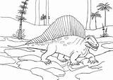 Dimetrodon Dinosaure Dinosaurios Coloriages sketch template
