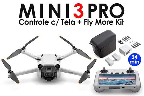 drone dji mini  pro controle  tela fly  kit versao nacional flypro  melhor