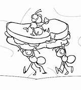 Ants Pages Ant Coloring Kids Marching Sandwich Drawing Colouring Visit Insect Getdrawings Template sketch template