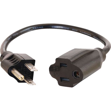cg outlet saver power extension cord  awg black
