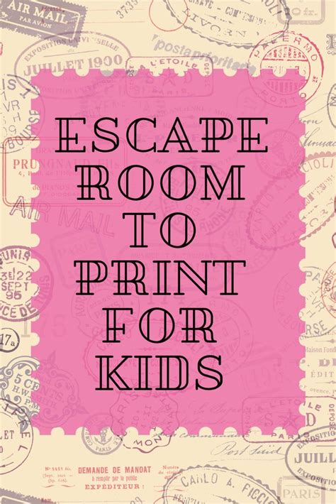 printable escape room worksheets