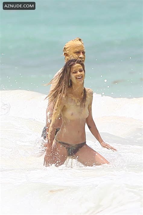 niamh adkins topless slim figure on the beach in tulum