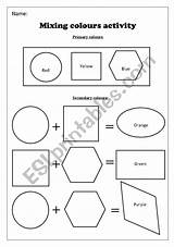 Mixing Colours Activity Worksheet Worksheets Preview sketch template