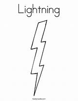 Lightning Bolt Coloring Thunder Twistynoodle Pages Template Print Kids Printable Bolts Color Colouring Storm Cloud Noodle Outline Rain Designlooter Drawings sketch template