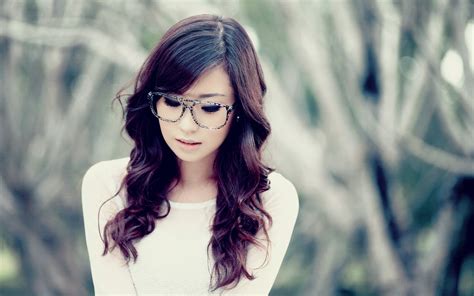 cute girl asian model glasses wallpaper 1680x1050 19140