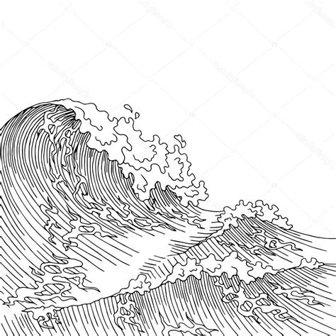 wave  drawing  paintingvalleycom explore collection  wave