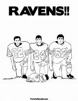 Coloring Ravens Pages Baltimore Football Library Clipart Sheet Team Raven sketch template