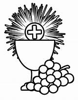 Chalice Communion Clipart Drawing First sketch template