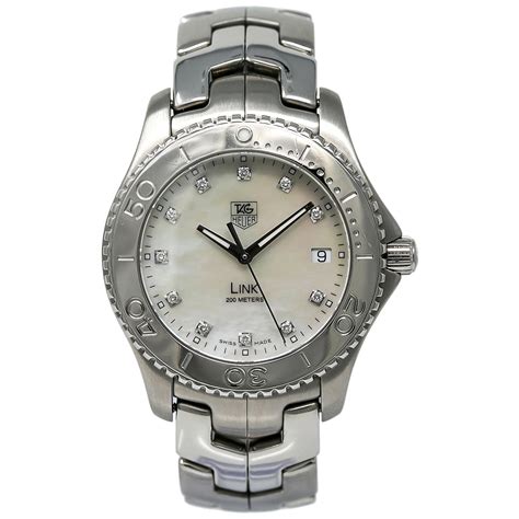 tag heuer stainless steel ladies professional w mop diamond dial