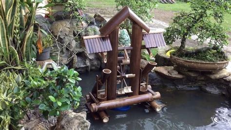 membuat kincir air  bambu jungkat jungkit bunyi tok tak