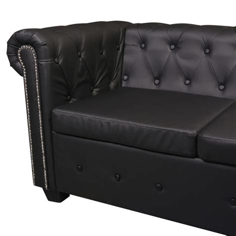 Vidaxl 5 Seater Chesterfield Corner Leather Sofa Couch