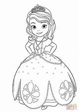 Sofia Coloring Princess Pages Disney Printable Supercoloring Print First Games Manga Barbie Drawing sketch template