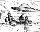 Coloring Ufos sketch template