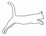 Cat Jumping Clipart Outline Drawing Clip Getdrawings Clipartmag Clipground Cliparts Use sketch template