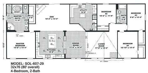 bedroom manufactured home floor plan plougonvercom
