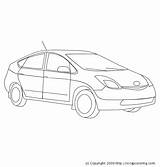 Toyota Prius Outline Coloring Car Line Choose Board Hybrid sketch template