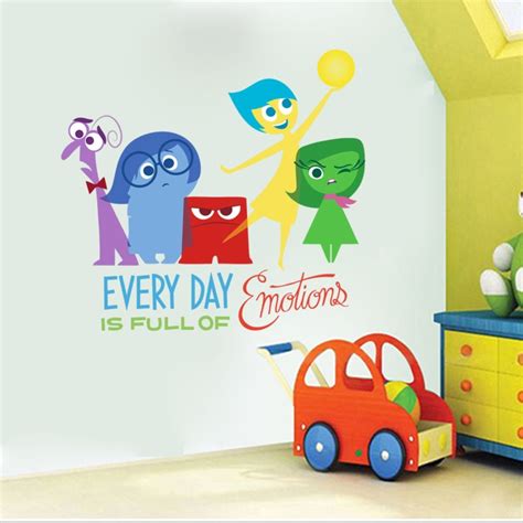 Joy Fear Anger Disgust Sadness Inside Out 3d Wall Sticker Riley Decals