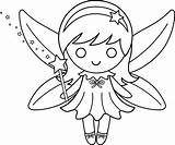 Pages Fairy Clip Drawing Cute Clipart Coloring Cartoon Fairies Kids Colouring Outline Easy Printable Tooth Vector Cliparts Transparent Colorable Line sketch template