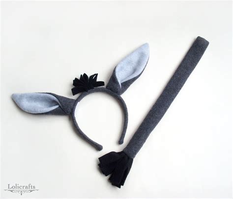 donkey costume set headband  tail