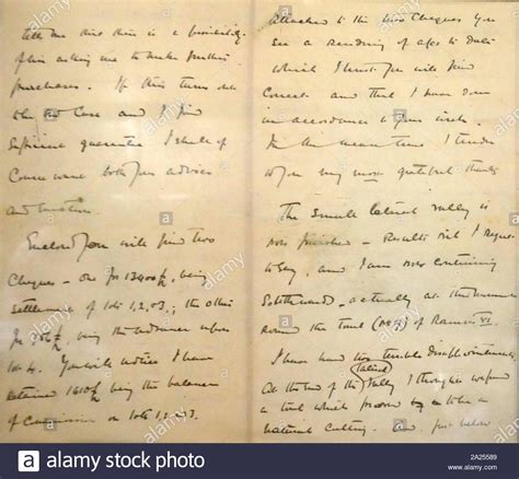 Handwritten Notes By Howard Carter At His Home Whilst He Stayed In