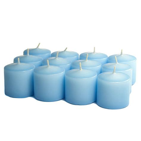 unscented light blue votives  hour votive candles pack   box