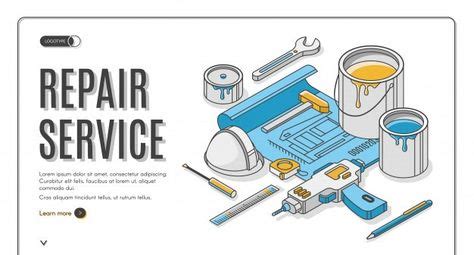 logo vir besigheid  ideas   vector  isometric repair